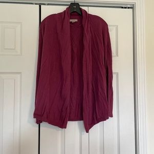 Loft burgundy cardigan